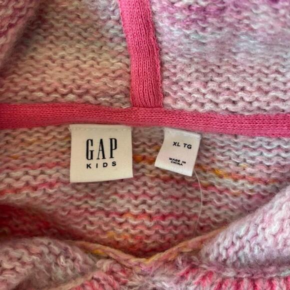 SOLD NWT Gap Kids Hooded Sweater XL Big Girl 12 Ombre Spacedye - Picture 4 of 14